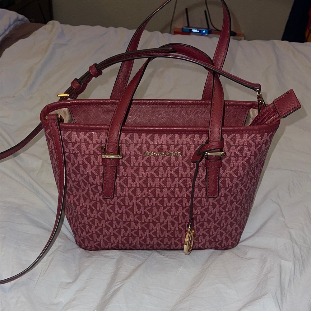 Michael Kors Burgundy Shoulder Bag